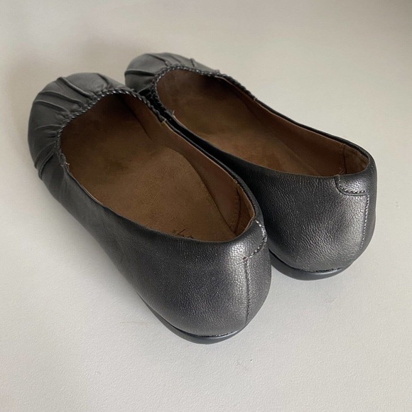 ABEO Taylin Ballet Flat Leather Round toe Neutral Comfort Shoe Pewter 7 N - Picture 5 of 8